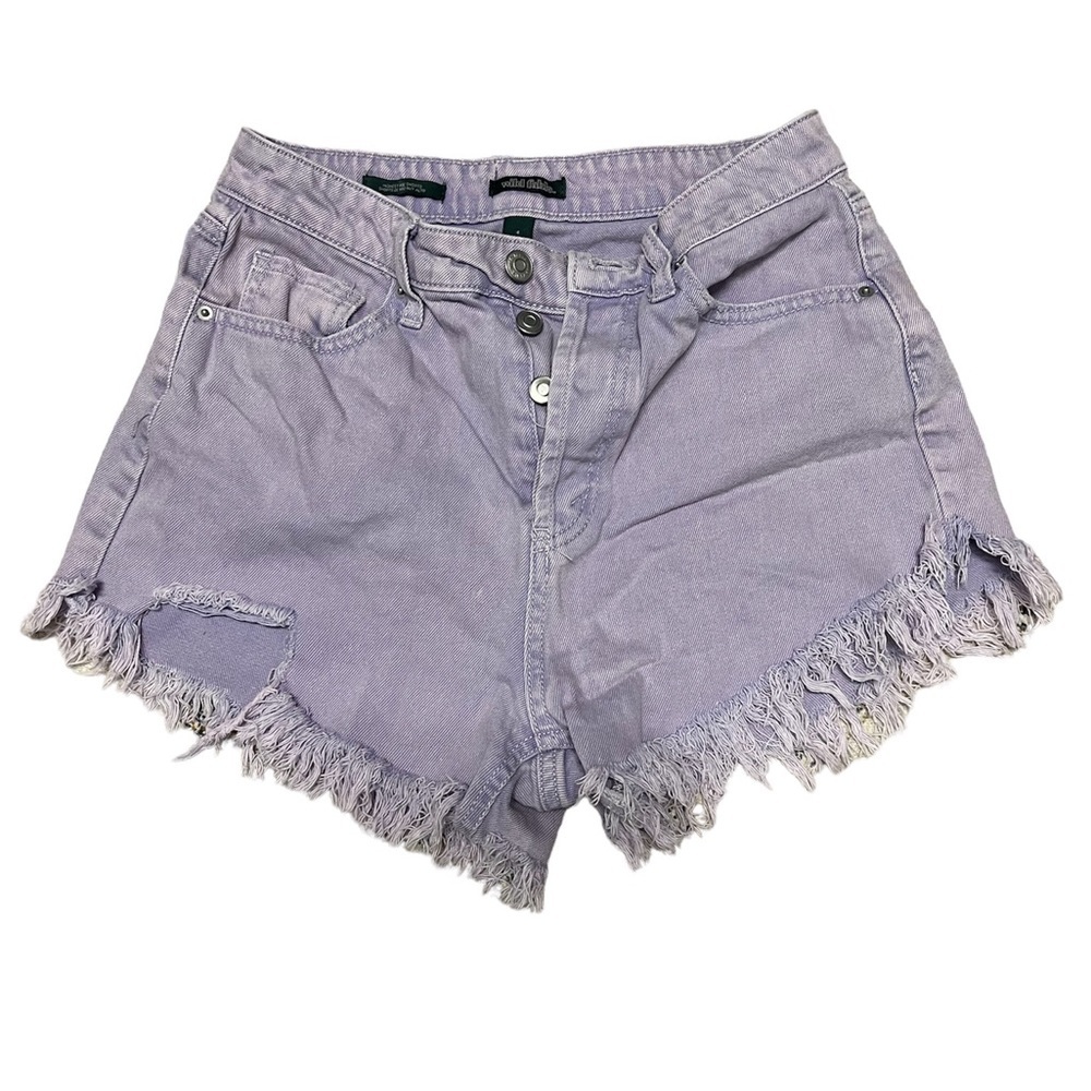Wild Fable Women’s Highest Rise Purple Denim Cutoff Shorts